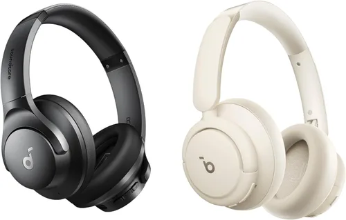 Soundcore by Anker Q20i Auriculares híbridos con cancelación activa de ruido, con Q30, Bluetooth inalámbrico sobre la oreja, tiempo de reproducción