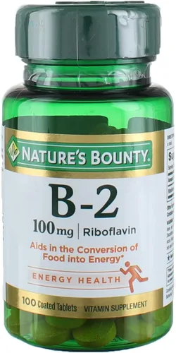 Miniatura 8 de Nature's Bounty Vitamina B, vitamina B-2 de 100 mg como suplemento de riboflavina, ayuda al metabolismo energético, 100 tabletas recubiertas