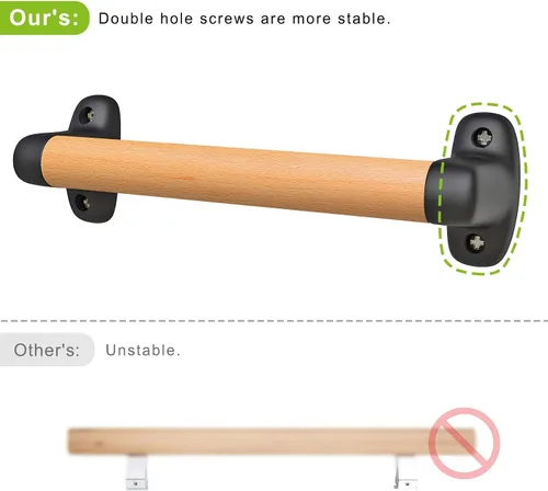 Miniatura 6 de SELEWARE Mango de seguridad para patio de recreo de 12 pulgadas, mango de agarre de madera para niños, mango de agarre para casa de juegos, casa