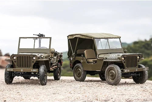 Miniatura 4 de Fms 1/6 1941 MB Scaler RC mini Jeep RC Truck MB Scaler 4x4 Grado Hobby RC Rock Crawler con escobillas RC Ejército Militar para Adultos, RS (1/6)