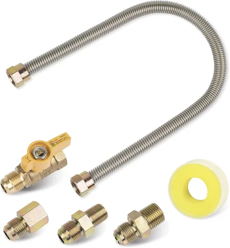 F271239 Kit universal de conexión de electrodomésticos de gas para calentadores de garaje, estufas de gas, calentadores montados en la pared,