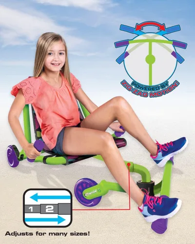 Miniatura 5 de Go Kart, balanceo de lado a lado para un paseo increíble, alimentado por movimiento en zig-zag, se monta en cualquier superficie dura