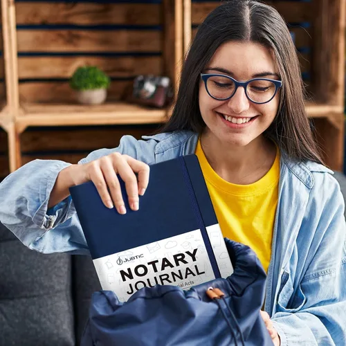 Miniatura 6 de JUBTIC Libro de registro de notario – Diario A4 de tapa dura para notario público de actos notariales – Suministros notariales grandes con guardia
