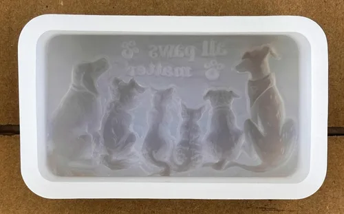 Miniatura 7 de All Paws Matter - Molde de silicona, jabón, cera de yeso, resina de arcilla de 5 onzas para perros y gatos