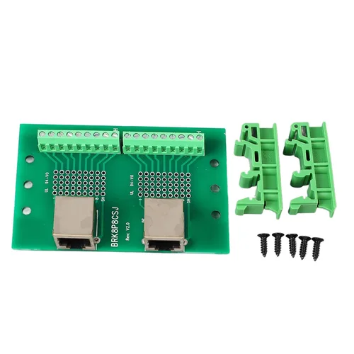 Miniatura 5 de Placa de conector Ethernet RJ45 dual con placa terminal de tornillo para transferencia de datos rápida y amplia aplicación