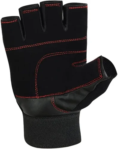 Miniatura 6 de MRX - Guantes de levantamiento de pesas, entrenamiento de gimnasio, fisicoculturismo, fitness, levantamiento de pesas, guantes de cuero genuino