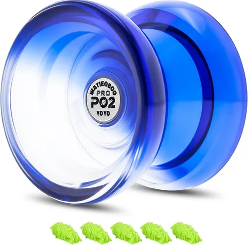 Miniatura 10 de Yoyo P02 Crystal Yo Yo Juego de 2 Piezas - Yoyo de Modo Dual Responsivo y No Responsivo, Yoyo de Giro con el Dedo, Yo-yo de Trucos