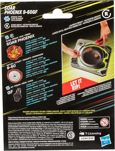 Miniatura 2 de Beyblade X Soar Phoenix 9-60GF - Juego de lanzador de cuerdas de lujo con juguete de ataque giratorio a la derecha; gran regalo para niños y niñas