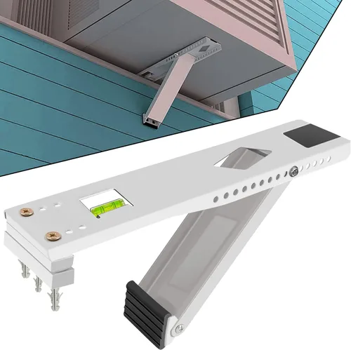 Miniatura 9 de Soporte de aire acondicionado de ventana de doble brazo, resistente de 200 libras, para unidades de 5000-22000 BTU, unidades de montaje universal