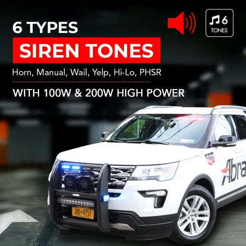 Miniatura 8 de Abrams Sistema PA de sirena de policía para automóvil, sirena de emergencia de escape de 200 W para vehículos, sistema de sirena de montaje