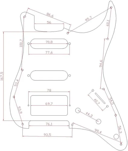 Miniatura 2 de KAISH Guardabarros de 11 agujeros estilo ST/Strat con placa trasera de trémolo para Stratocaster/Strat, HSS, verde menta de 3 capas, fabricado