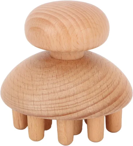 Miniatura 6 de HURRISE Masajeador de cabeza de madera, forma elimina molestias, reduce el estrés, herramienta de masaje de cabeza para dolor de cabeza