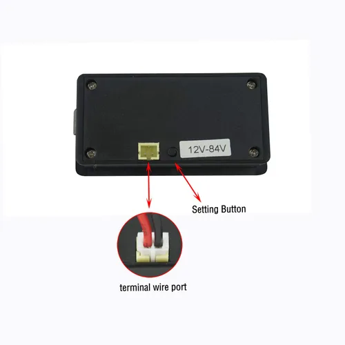 Miniatura 5 de Medidor de batería DC de 12V 24V 36V 48V 72V, indicador medidor monitor de voltaje de capacidad de la batería, probador de batería de ácido-plomo e