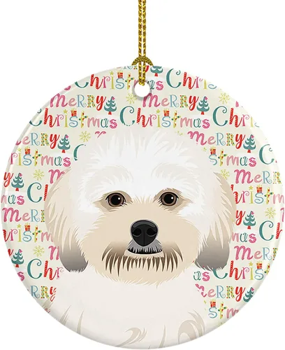 Miniatura 207 de Caroline's Treasures Bulldog Francés Azul de Navidad Adorno de Cerámica Decoraciones Colgantes para Árbol de Navidad para Hogar Navidad, Festividad
