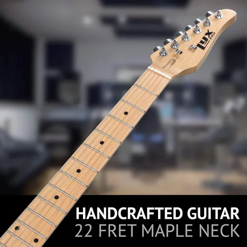 Miniatura 5 de LyxPro Guitarra eléctrica de 30 pulgadas, serie TL, cuerpo de madera de Paulownia de tamaño completo, golpeador de 3 capas, cuello en forma de C