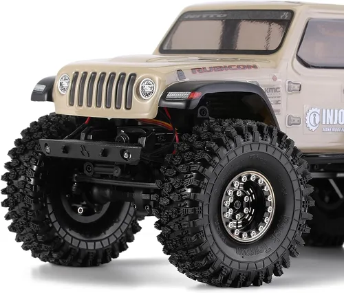 Miniatura 6 de INJORA Juego de 4 neumáticos Beadlock de latón 1.0 para 1/18 TRX4M 1/24 RC Crawler Car Axial SCX24 FMS FCX24 Gladiator Bronco C10 JLU Deadbolt B17