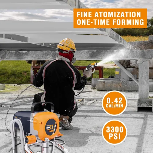 Miniatura 4 de MAXXT Pulverizadores de Pintura Sin Aire, Pulverizador de Pintura Motorizado de 3300PSI con Soporte, Máquina de Pintura de Alta Eficiencia