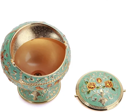 Miniatura 5 de K Cool - bola cenicero para cigarrillos, aleación, con tapa con patrón de texto grabado a mano, regalo para hombres y mujeres