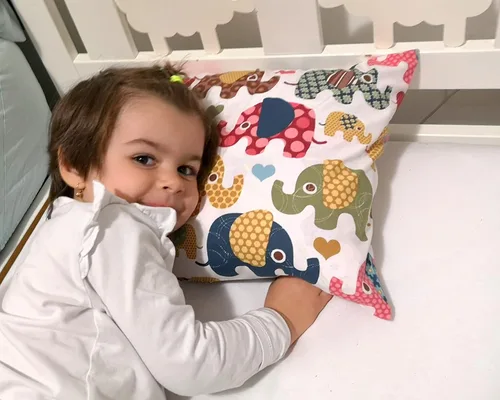 Miniatura 5 de Funda de almohada para niños pequeños 13 x 18 de algodón - Fundas de almohada con elefantes, funda de almohada de viaje para niños, ropa de cama