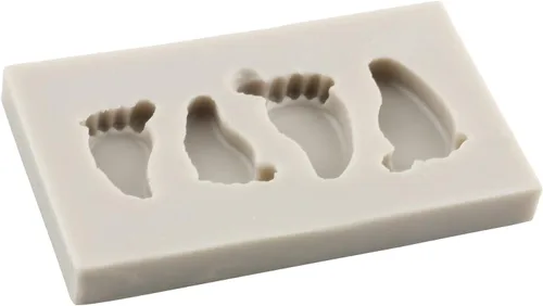 Miniatura 8 de Molde de silicona con estampado de pies de bebé, molde de fondant de pie para decoración de tartas, decoración de cupcakes, pasta de goma de Estilo C