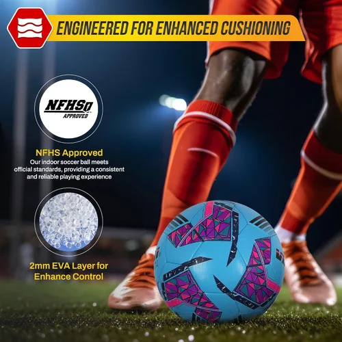 Miniatura 2 de Vizari Reflect Pro - Balón de fútbol sala para interiores de alta calidad, tamaño 4, película de cubierta de TPU brillante cosida a mano, perfecta