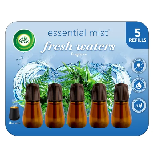 Miniatura 12 de Air Wick Recambio de niebla esencial, 5 unidades, mezcla de manzana y canela, difusor de aceites esenciales, ambientador