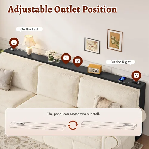 Miniatura 6 de FAVOOSTY Mesa de sofá de 39.4 pulgadas, mesa de consola estrecha y delgada para sala de estar, pasillo, entrada, mesa decorativa con almacenamiento