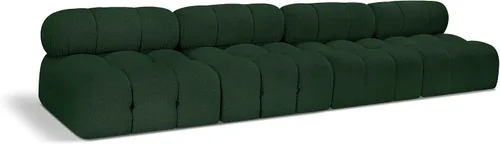 Miniatura 56 de Meridian Furniture 611Cream-S68A Colección Ames Moderno Sofá modular contemporáneo con tela de boucle color crema, modular para crear
