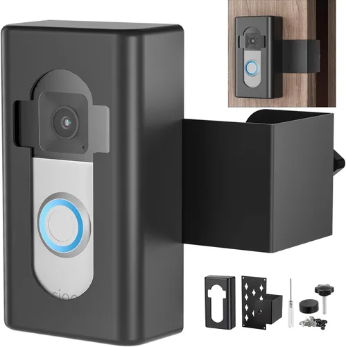 Soporte Antirrobo para Timbre de Video, Soporte AHBTEYM Sin Taladro Soporte Portador Accesorios para Alquileres de Apartamentos y Casas Compatible