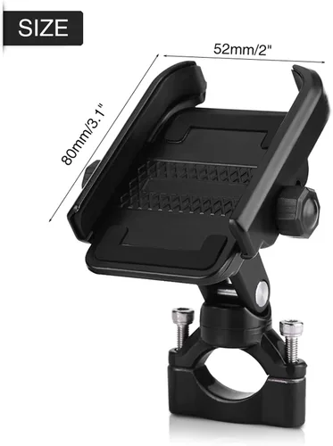 Miniatura 7 de Keenso Soporte de teléfono celular para motocicleta, soporte universal ajustable para manillar para teléfono móvil de 4 a 6 pulgadas, color negro