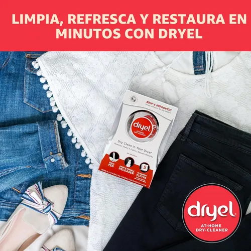 Miniatura 9 de Kit de inicio de limpieza en seco en casa Dryel con spray antiarrugas, nuevo y mejorado, cuidado delicado de la ropa para telas especiales y ropa