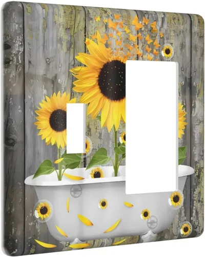 Miniatura 36 de Placa de pared de 1 cuadrilla, diseño de playa, océano, amanecer, mar, atardecer, cubierta de interruptor de luz en blanco, decorativo, sin