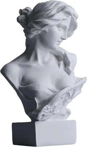 Miniatura 8 de LCCCK Estatua de busto de mitología griega negra de 6 pulgadas de alto, estatua de Afrodita de resina y escultura para decoración de habitación