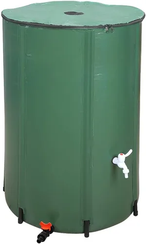 Miniatura 12 de Depósito de agua plegable de 50 galones, tanque de almacenamiento de agua portátil, sistema de recolección de agua de lluvia, contenedor de captador