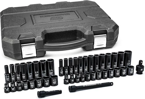 GearWrench 84916N juego de llaves de impacto SAE/métrico 3/8 pulgadas (44 piezas)