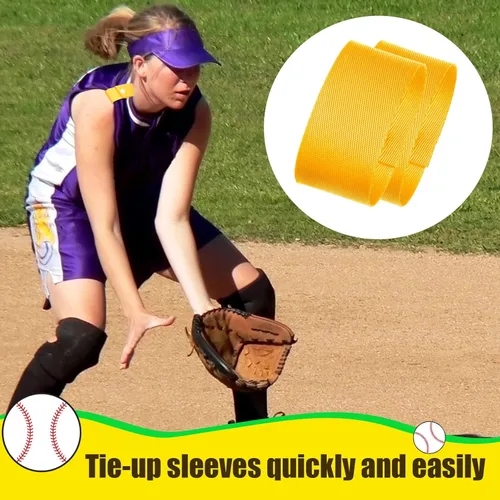 Miniatura 6 de Dingion 20 pares de soportes de manga de sóftbol para mujer, camisetas deportivas, clips con broches de presión, correas de gimnasia y fútbol