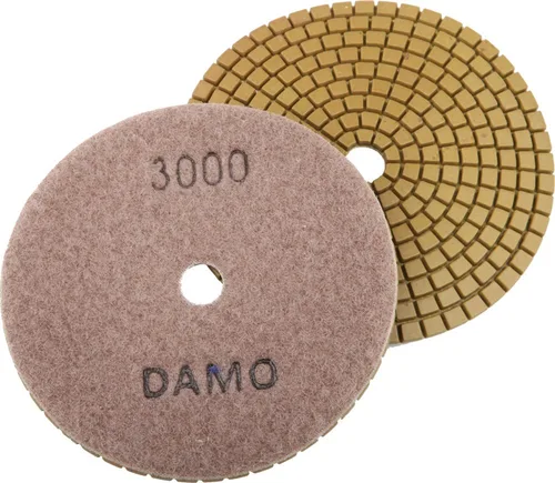 Miniatura 6 de DAMO Almohadilla de pulido de diamante de 4 pulgadas de arena húmeda 100 para granito concreto mármol encimera piso pulido