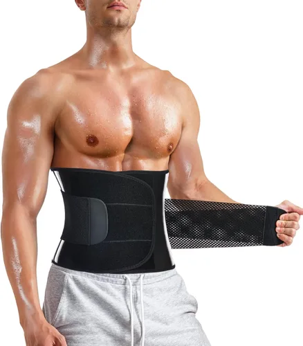 Faja moldeadora de cintura para hombre, con control de abdomen, faja moldeadora de cuerpo, cinturón de sudor