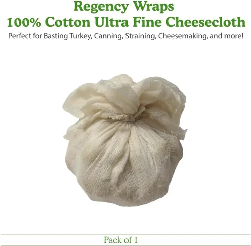 Miniatura 7 de Regency tela para queso natural ultra fina 100% algodón 9 pies cuadrados, 1 unidad, Blanco