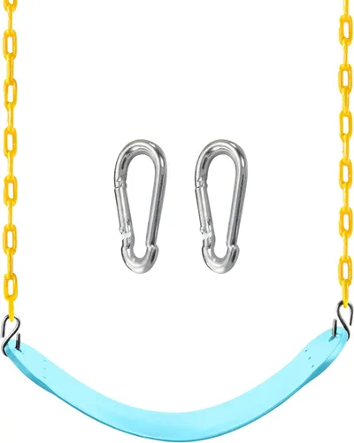 Miniatura 9 de TURFEE Columpio para juego de columpios de exterior – Juego de reemplazo de 1 asiento con cadenas resistentes – Accesorios de patio de recreo