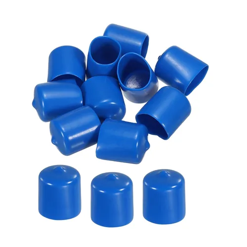 Miniatura 32 de MECCANIXITY 10 tapas de goma para extremos de goma, protector de rosca de vinilo de 1 pulgada, tapas redondas de PVC para tubos de perno