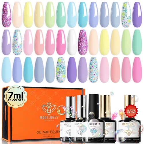 Miniatura 19 de Modelones Kit de estampado de uñas a cuadros de 16 piezas, sello de punta francesa, esmalte de gel de pintura blanca y negra, a prueba de polvo