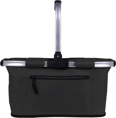 SIYUAN - Cesta de la compra con asa de 22 litros, plegable, portátil, plegable, para comercialización, color negro