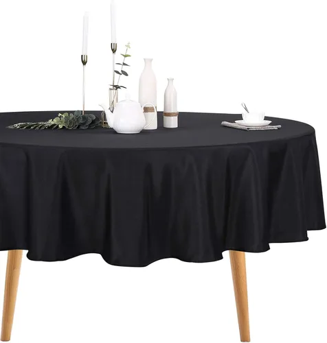 Miniatura 80 de Ascoza Paquete de 2 manteles rectangulares blancos de 60 x 84 pulgadas, tela de poliéster de 4 pies, para bodas, banquetes, restaurantes y fiestas