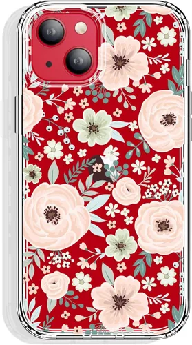Miniatura 46 de GYZYA Funda transparente para iPhone 14 y iPhone 13 de 6.1 pulgadas con diseño de patrón, funda protectora delgada de TPU + parachoques a prueba