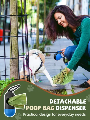 Miniatura 7 de Correa retráctil para perro con luz LED, correa recargable de 16 pies para perros pequeños y medianos de hasta 66 libras, 360° sin enredos, control