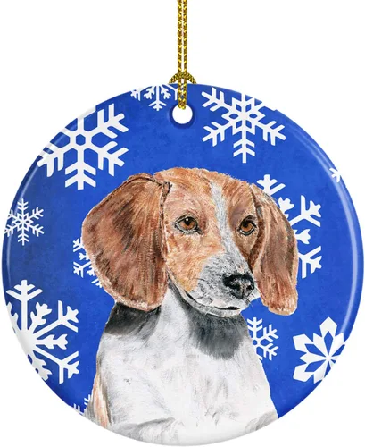 Miniatura 134 de Caroline's Treasures Cavalier Spaniel - Adorno de cerámica para colgar en el árbol de Navidad, para el hogar, Navidad, fiestas, regalo, 3 pulgadas