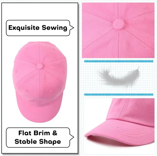 Miniatura 103 de Peecabe Gorra de béisbol para niños pequeños, unisex, de algodón, ajustable, para bebés, niños, gorra de béisbol para niñas de 1 a 5 años