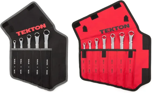Miniatura 19 de TEKTON WBE24411 - Juego de llaves de extremo de caja con soporte de 45 grados, 11 unidades (6-32 mm)