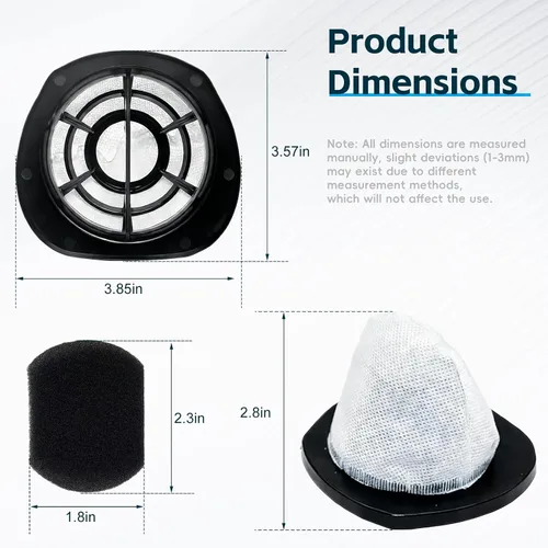 Miniatura 2 de Filtros de vacío Bissell de repuesto (paquete de 4) + filtros de espuma (paquete de 4) - Compatible con la serie 2030